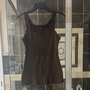 Apt. 9 Black Lace-Trim Camisole Tank